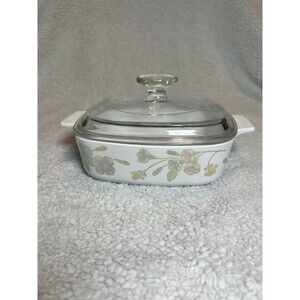 Corning Ware Pastel Bouquet A-1-B 1 Liter Casserole Dish w/ A-7-C Lid